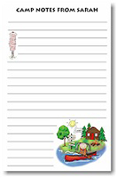 Pen At Hand Stick Figures - Large Full Color Notepads (Canoe Girl)